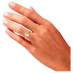 Anello di fidanzamento con moisanite ovale 2CT Anello di fidanzamento in argento 925 Regalo per lei
