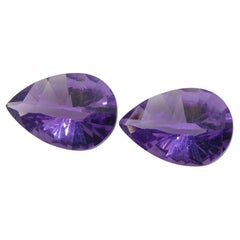 2ct Pear Amethyst 'Gloria' Fantasy/Fancy Cut Pair