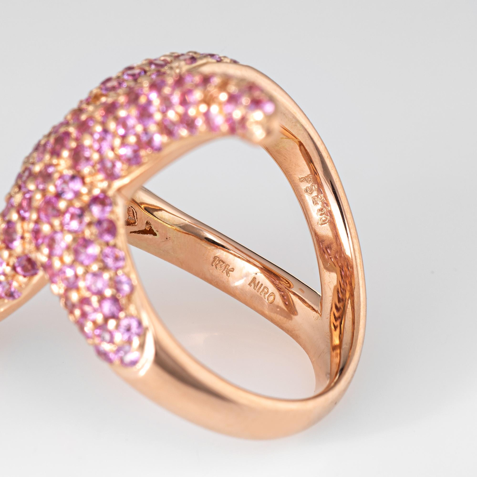 2ct Rosa Saphir Seestern Ring Estate 18k Rose Gold 6.75 Marine Ozean Schmuck 1
