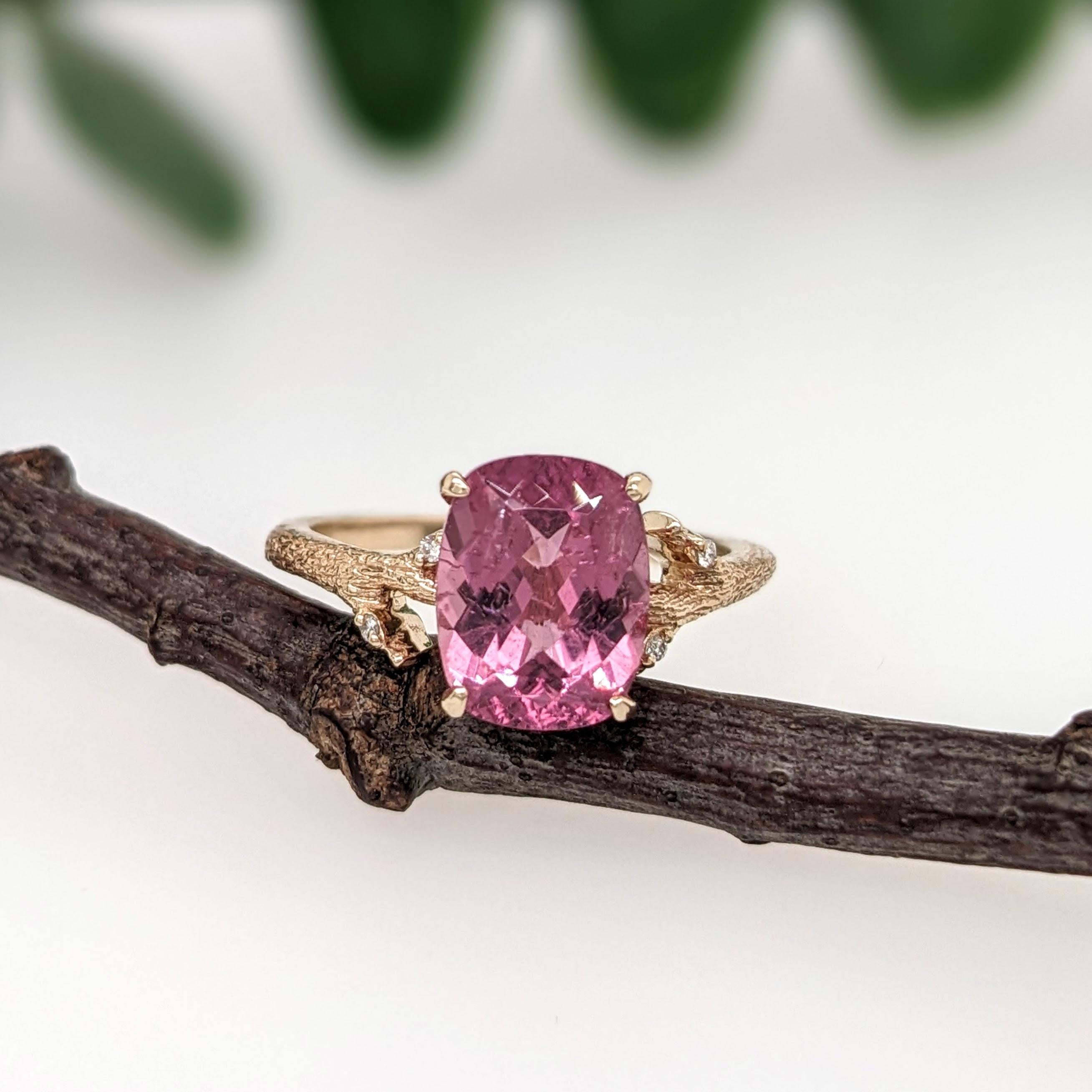 This ring features a beautiful 2.08 carat pink Tourmaline with sparkling natural diamond accents all set in 14k white Gold. A gorgeous ring to showcase this unique stone!

Specifications

Item Type: Ring
Center Stone: Pink Tourmaline
Treatment: