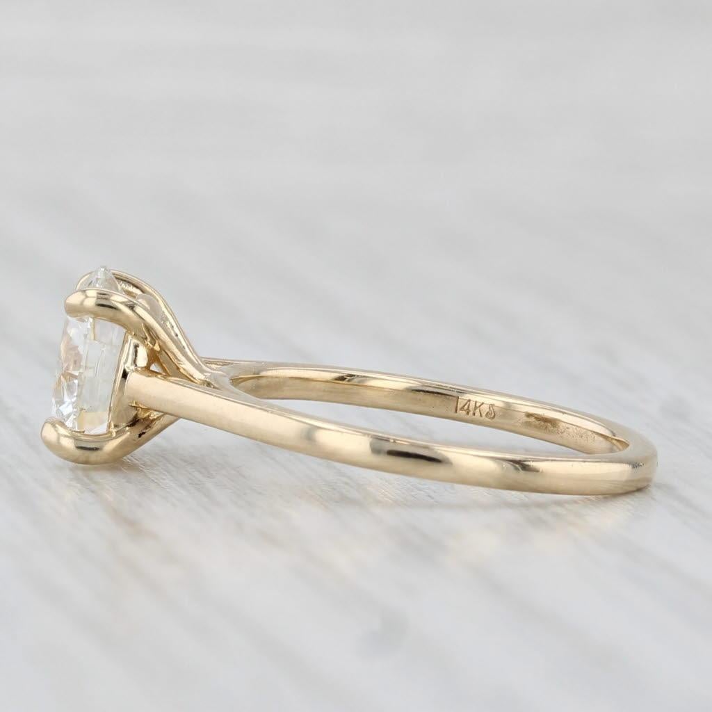 Bague de fiançailles 2ct Round Brilliant Solitaire Diamond 14k Gold SI1 H XXX GIA Unisexe en vente