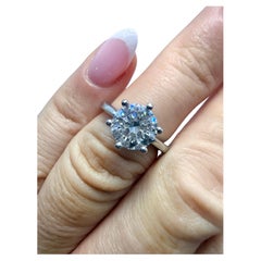 2ct solitaire diamond ring platinum GIA VS clarity F color