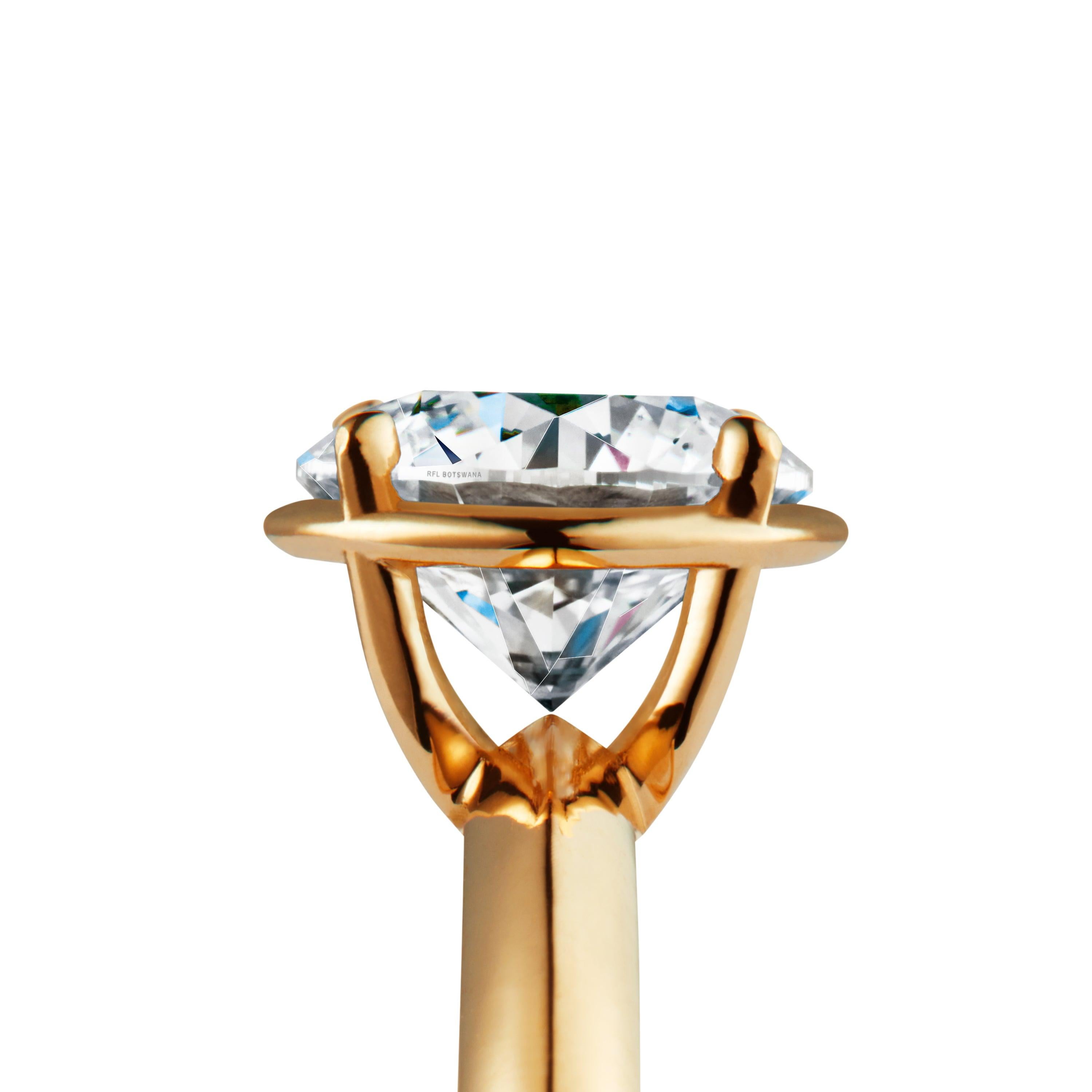 For Sale:  2ct Solitaire Traceable Diamond Ring in 18k Yellow Gold by Rocks for Life 2