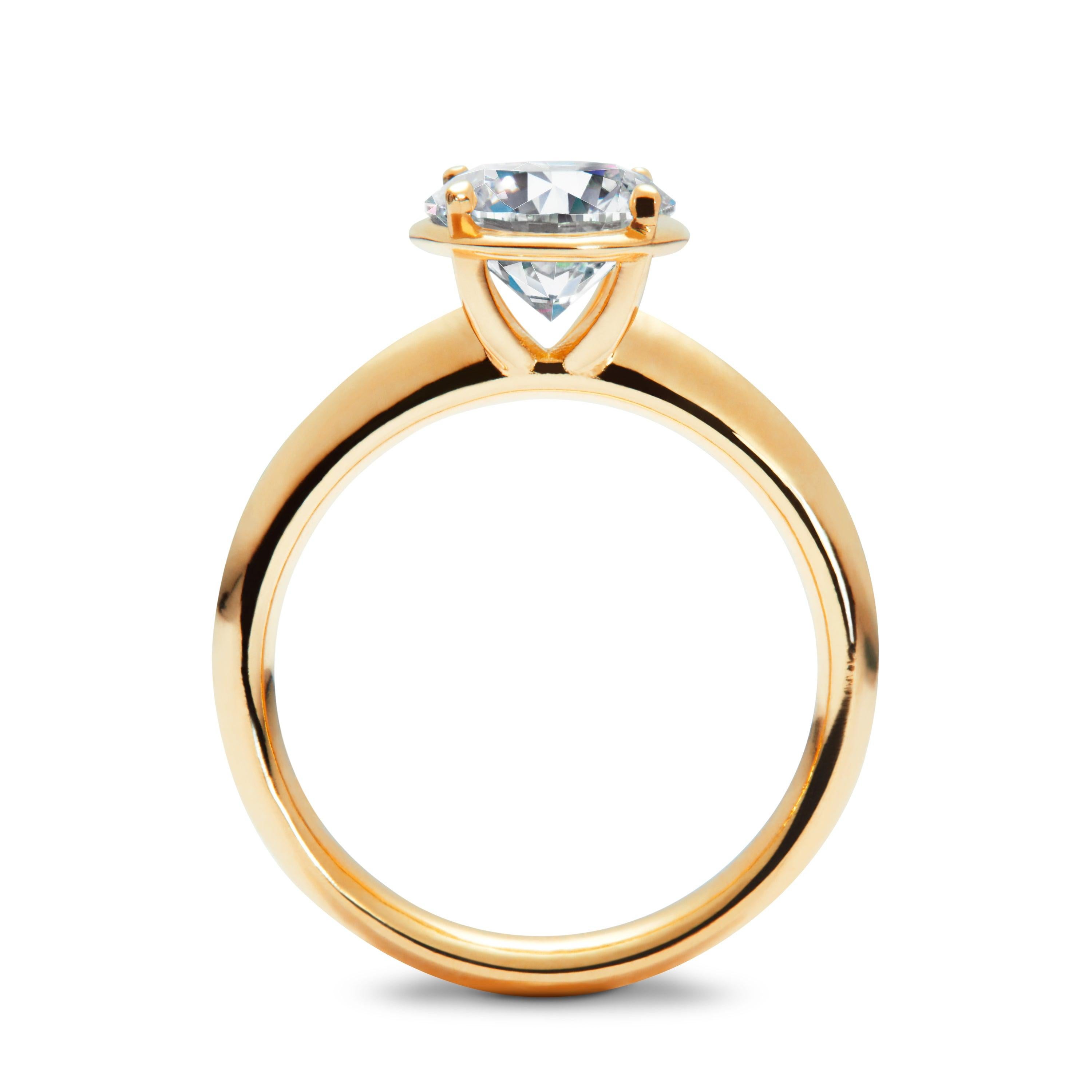 For Sale:  2ct Solitaire Traceable Diamond Ring in 18k Yellow Gold by Rocks for Life 3