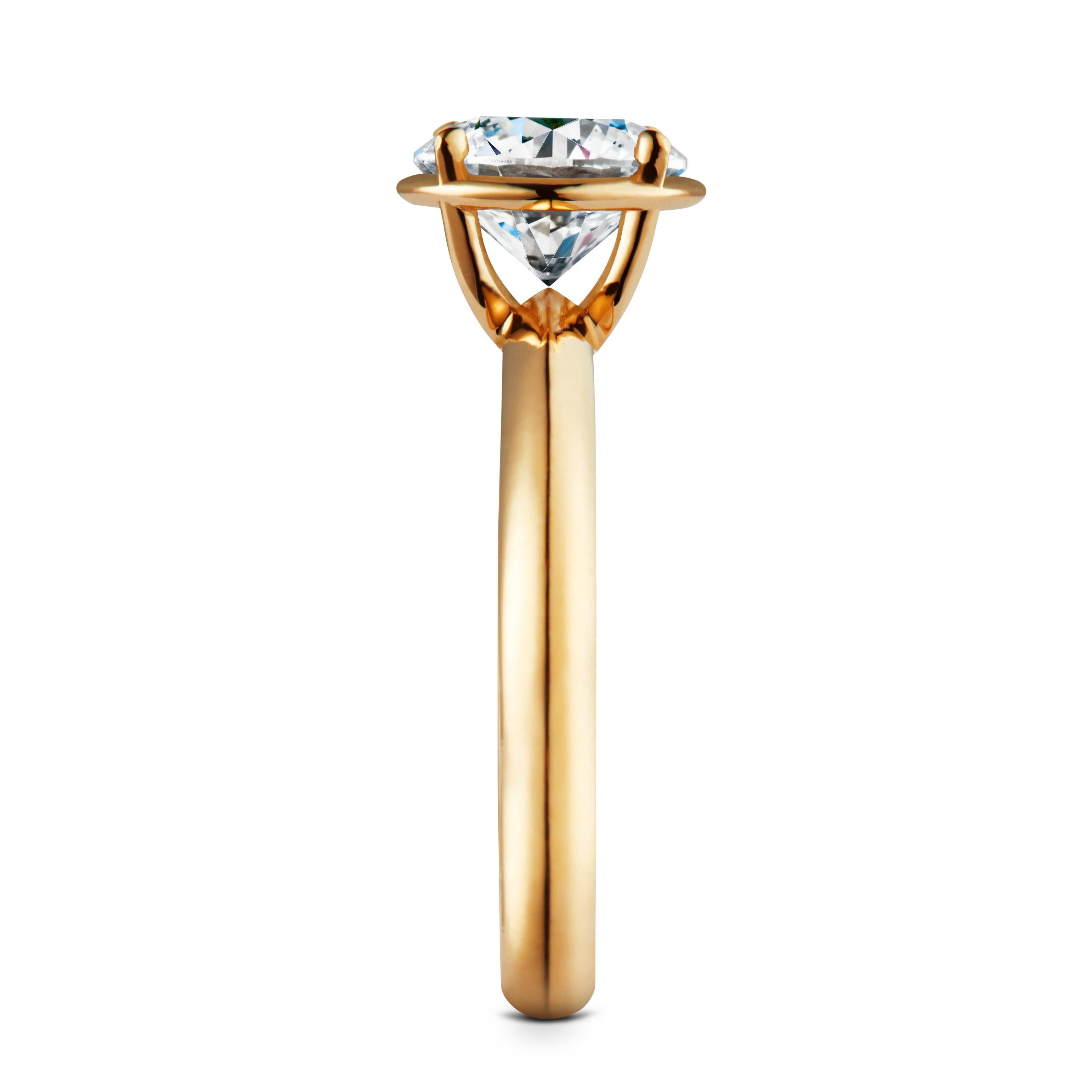 For Sale:  2ct Solitaire Traceable Diamond Ring in 18k Yellow Gold by Rocks for Life 4