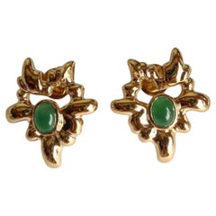 2Cts Burmese Natural Type A Jade Stud Earring (detachable earring)