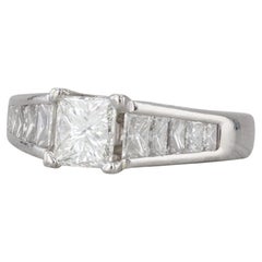 Anello di fidanzamento con diamante da 2ctw in platino a fascia cattedrale misura 6,75 GIA