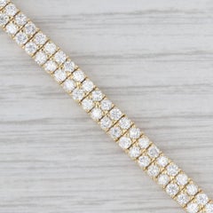 2ctw Diamond Tennis Omega Chain Bracelet 18k Yellow Gold 6.5" 5mm