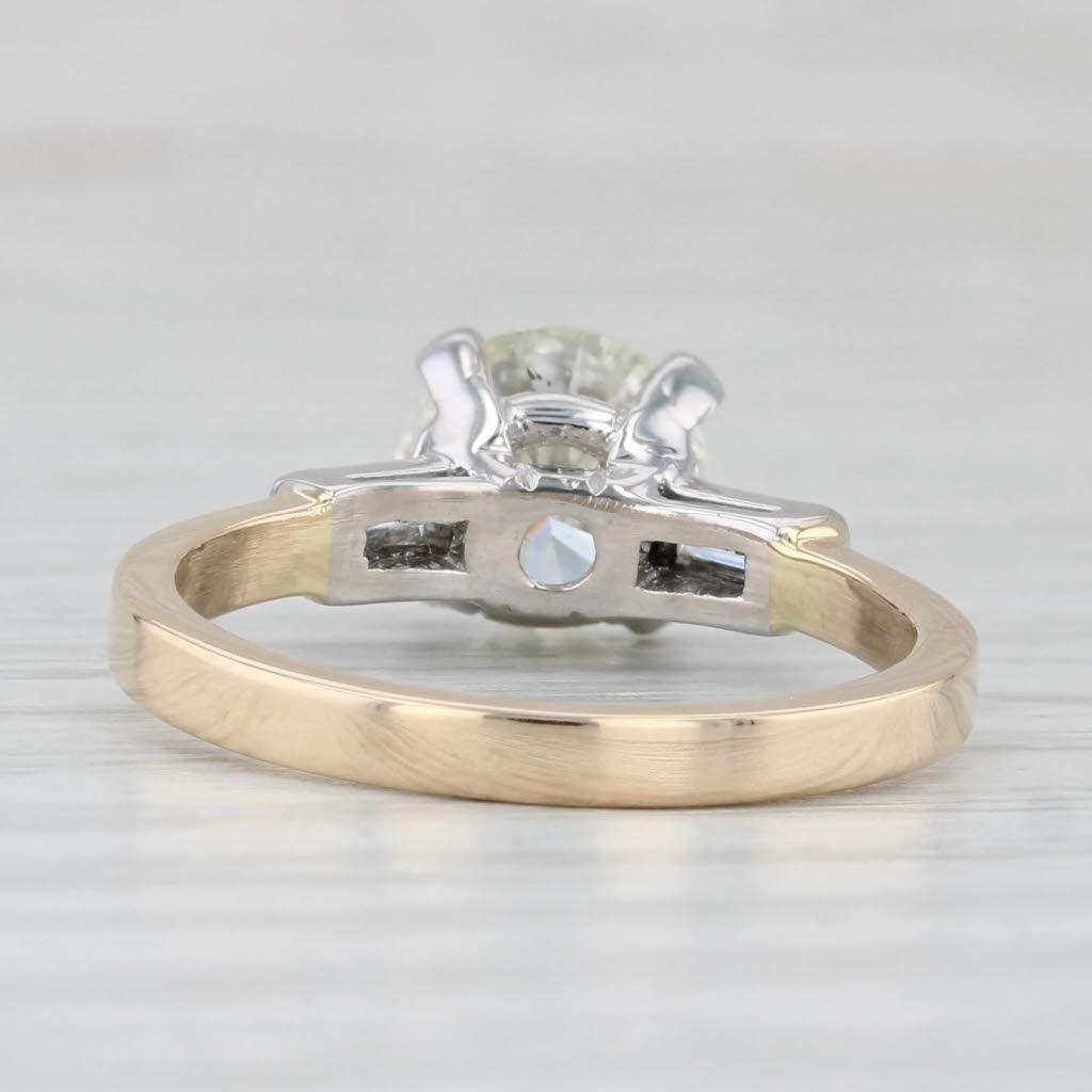 2ctw Round Diamond Engagement Ring 14k Gold Platinum Size 6.75 GIA In Good Condition In McLeansville, NC