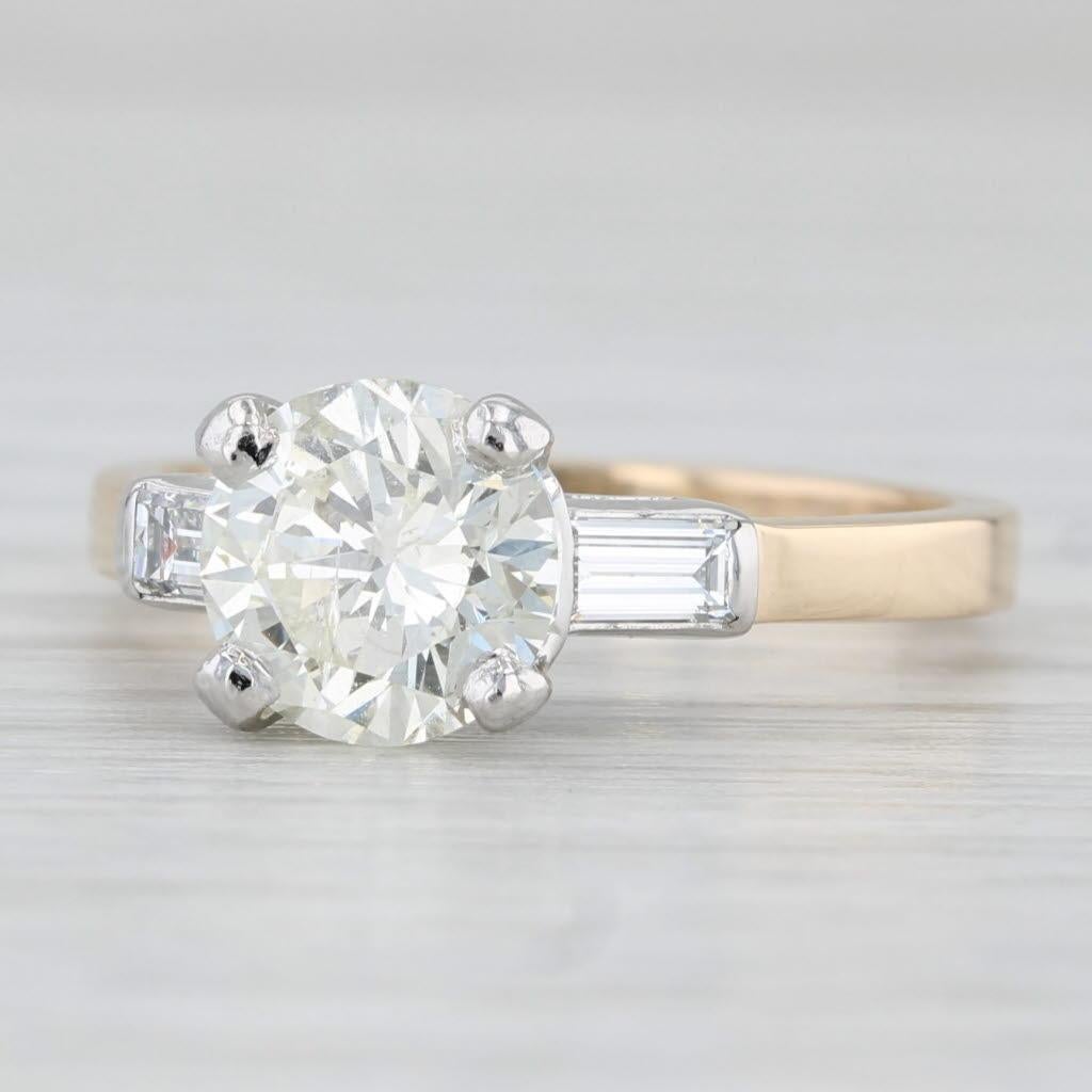 Women's or Men's 2ctw Round Diamond Engagement Ring 14k Gold Platinum Size 6.75 GIA