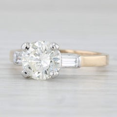 2ctw Round Diamond Engagement Ring 14k Gold Platinum Size 6.75 GIA