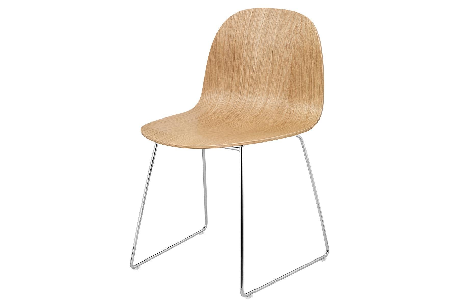 2D Dining Chair, Un-Upholstered, Sledge Base  For Sale 3