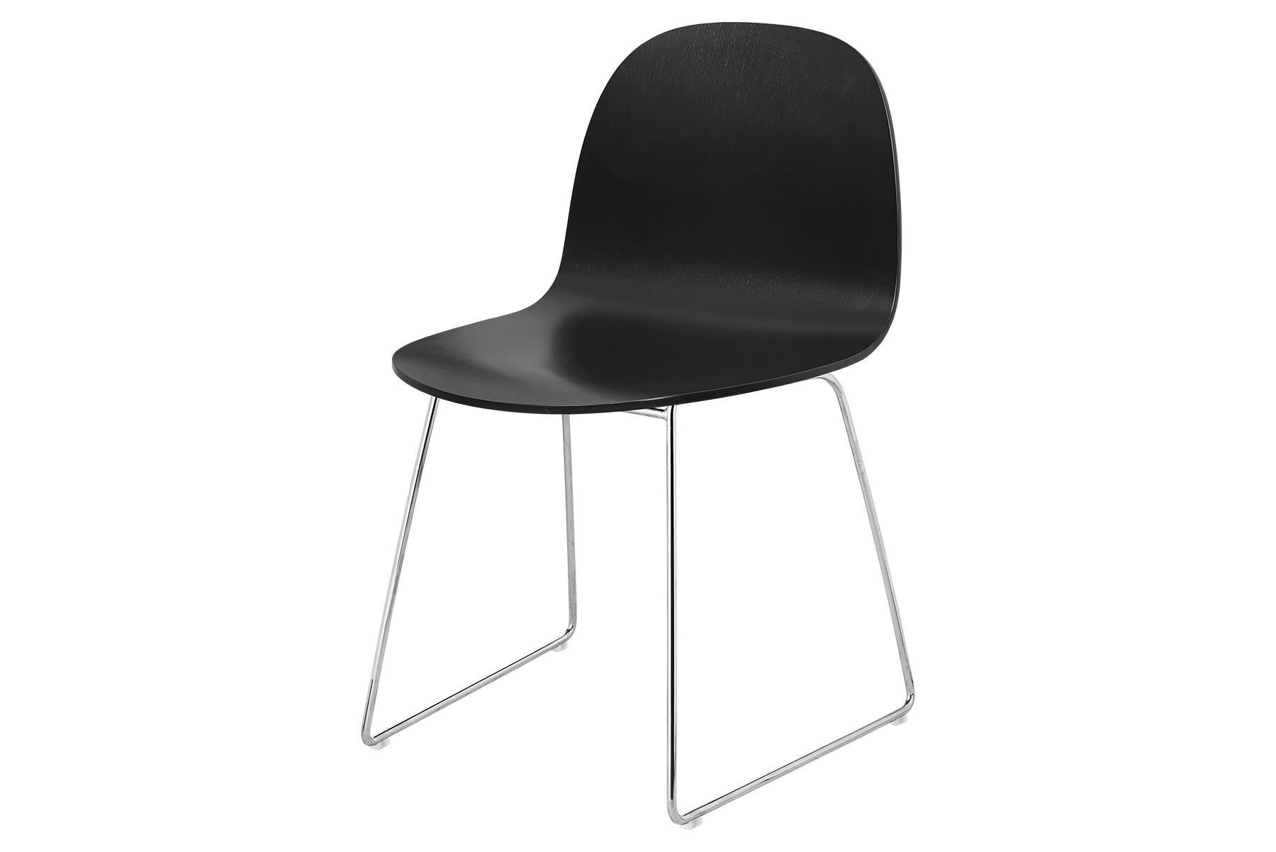 2D Dining Chair, Un-Upholstered, Sledge Base  For Sale 1