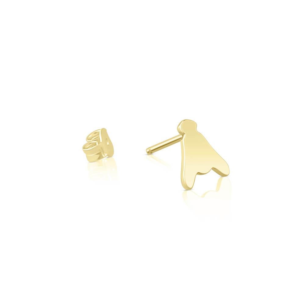 Aesthetic Movement 2D Golden Moyen Fly Individual Earring