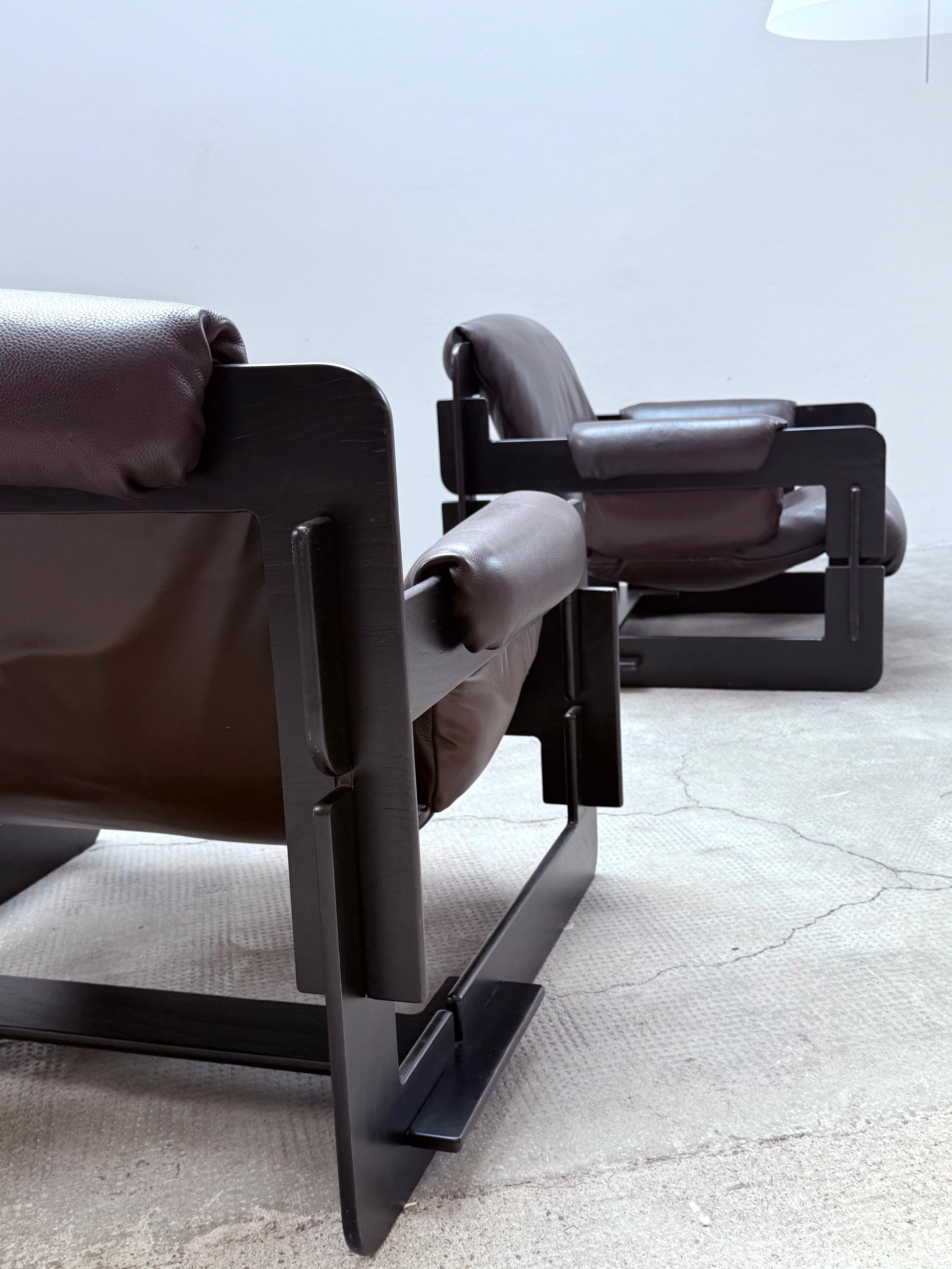 Cuir 2er Set Arne Jacobsen für Asko Modell 