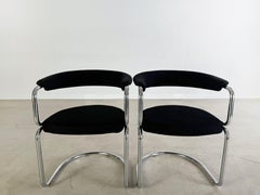 2er Set Bauhaus Freischwinger Stühle Chrom Midcentury Vintage