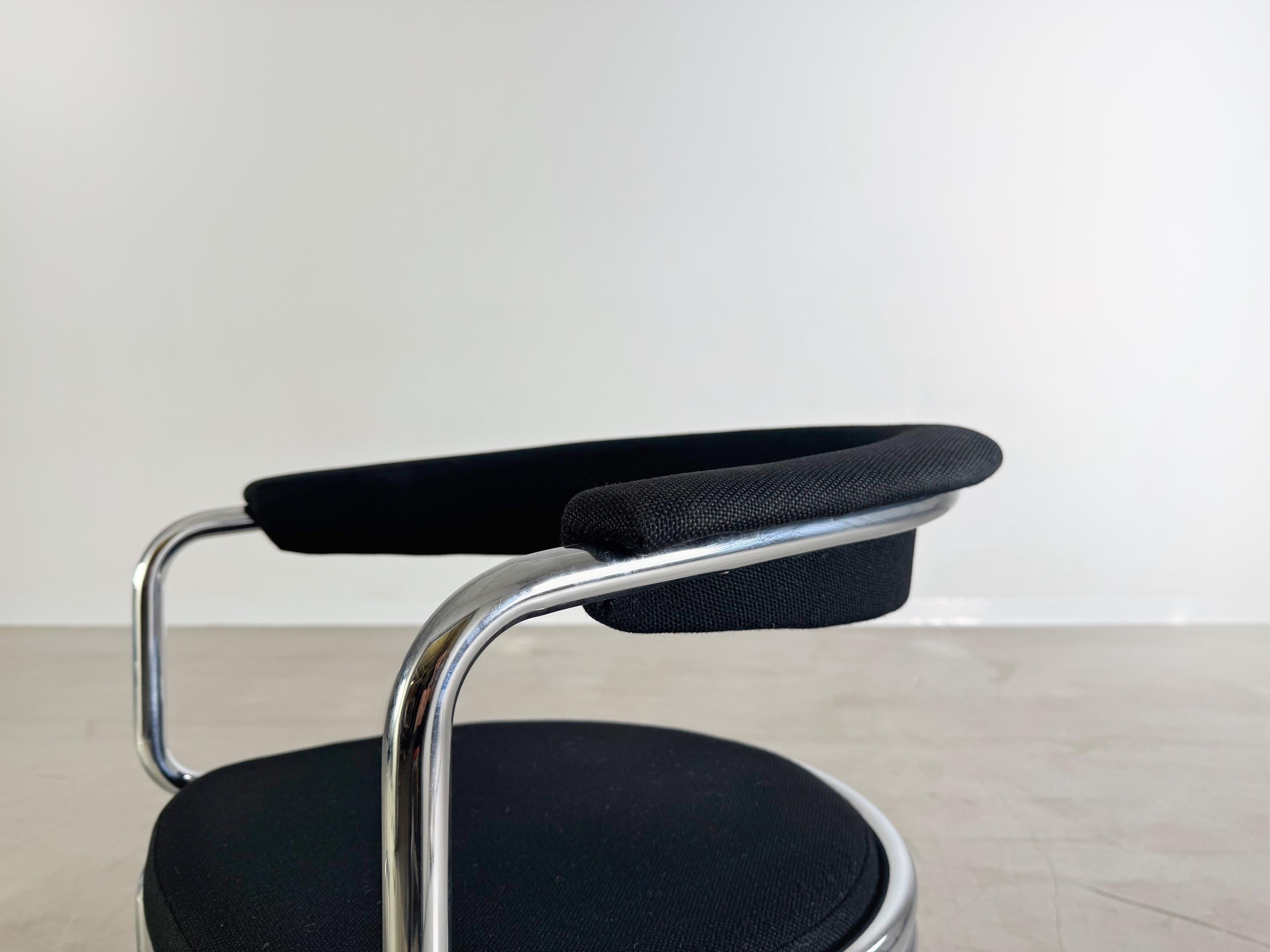 2er Set Bauhaus Freischwinger Stühle Chrom Midcentury Vintage en venta 2