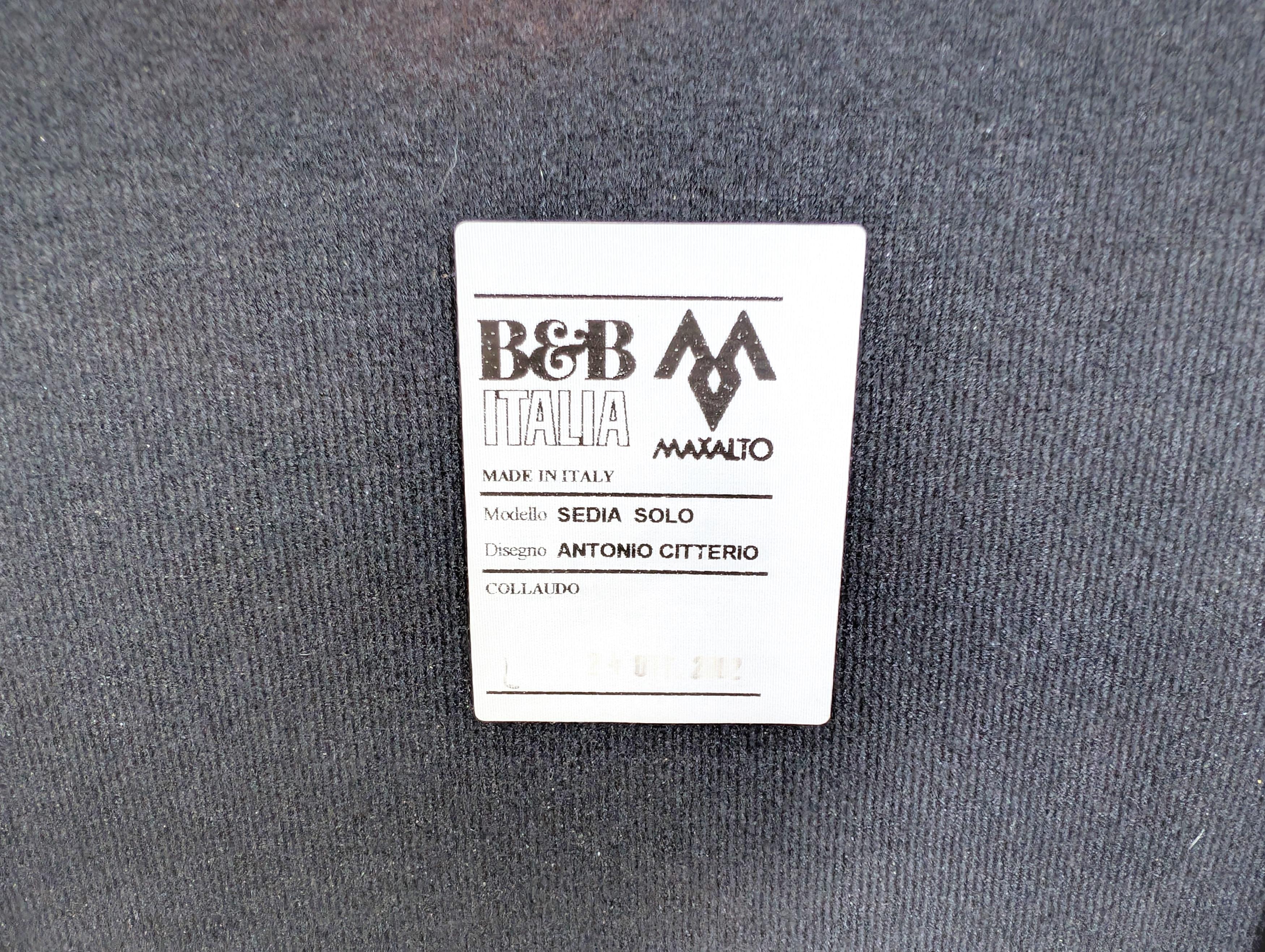 2er Set B&B Italia / Maxalto Stühle Antonio Citterio Sedia Solo Stuhl en venta 4