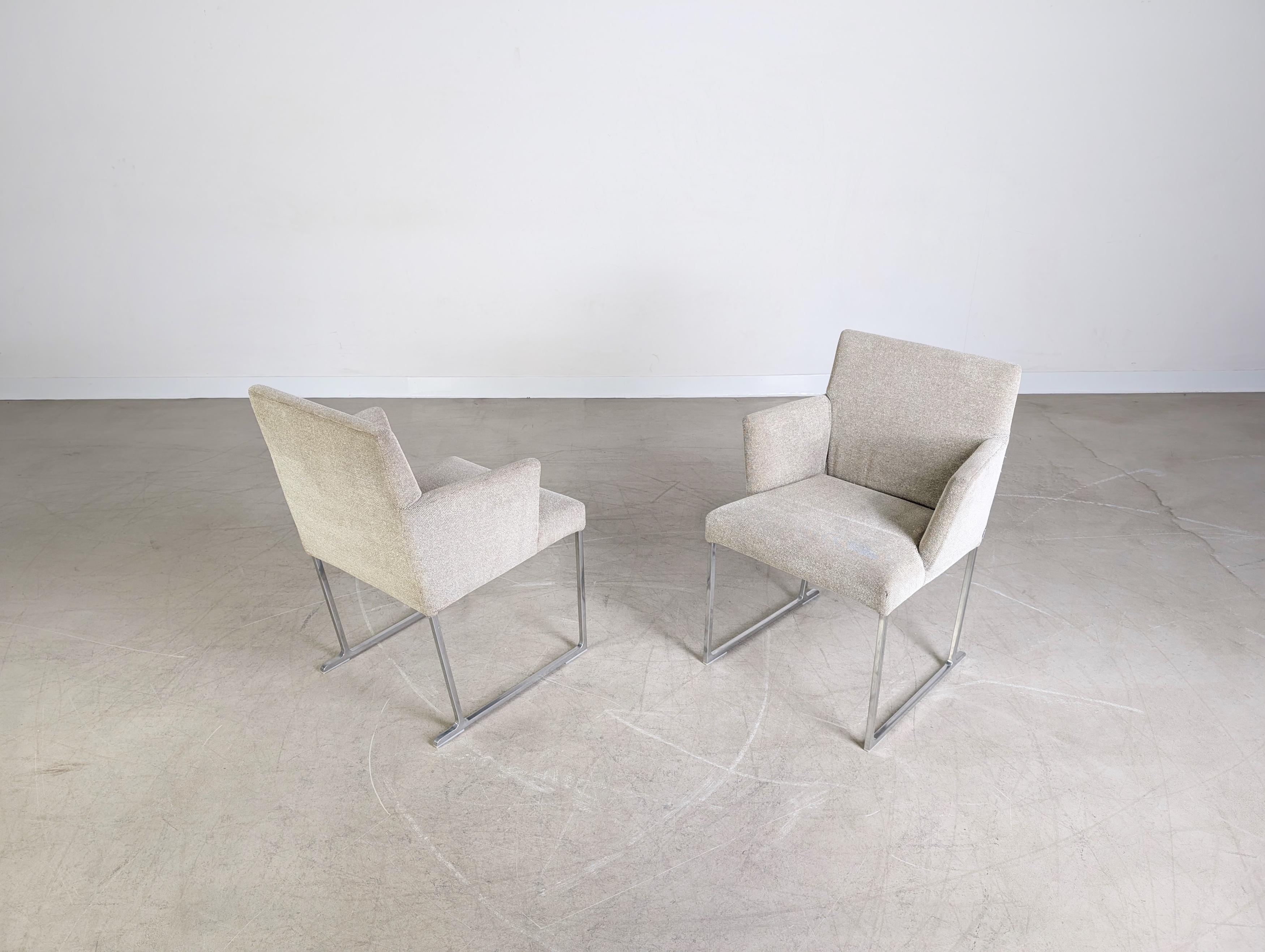 2er Set B&B Italia / Maxalto Stühle Antonio Citterio Sedia Solo Stuhl Metal en venta