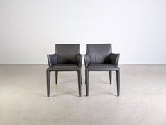 2er Set B&B Italia Stühle Vol Au Vent Leder Stuhl Mario Bellini