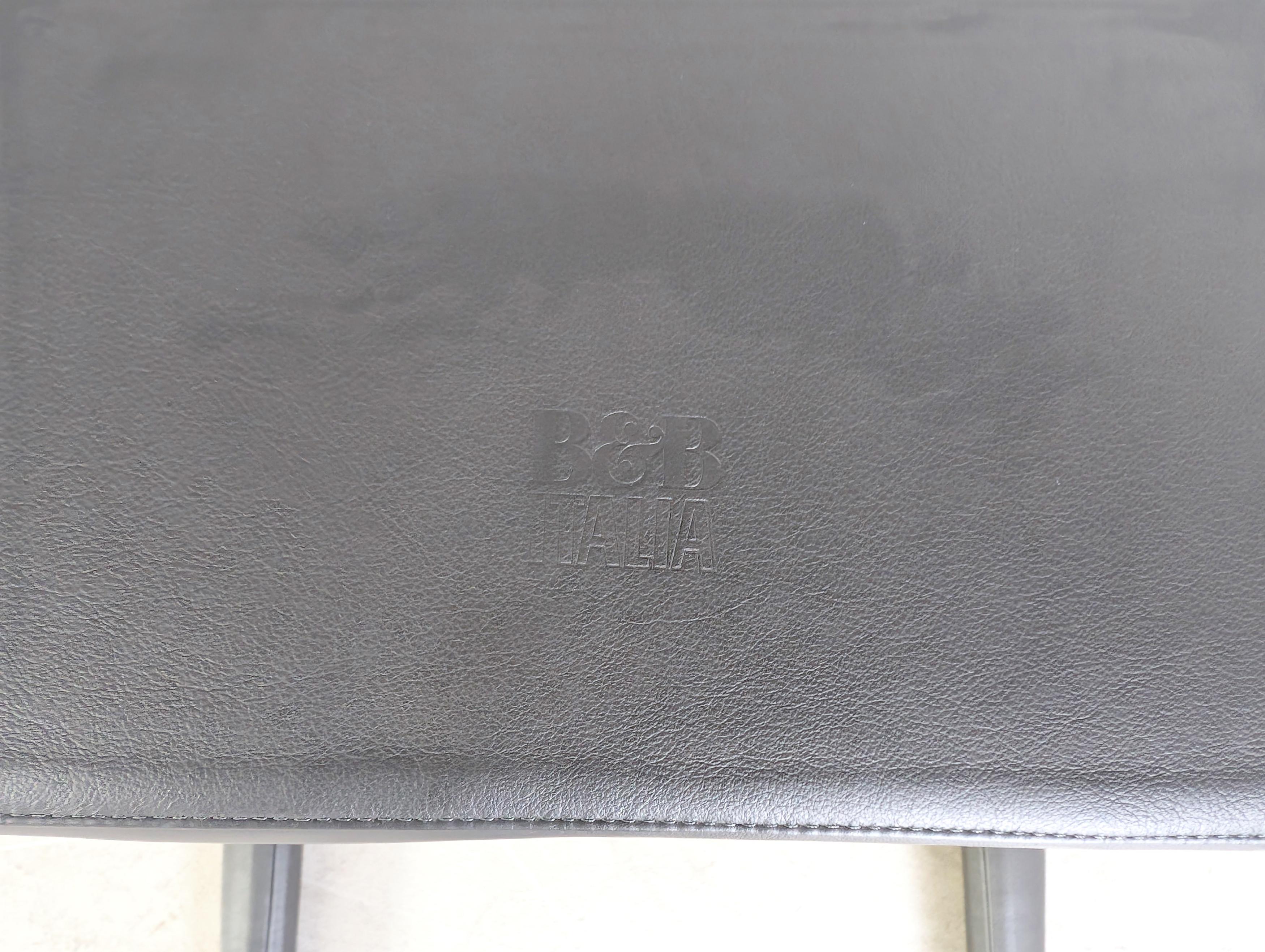 2er Set B&B Italia Stühle Vol Au Vent Leder Stuhl Mario Bellini en vente 2