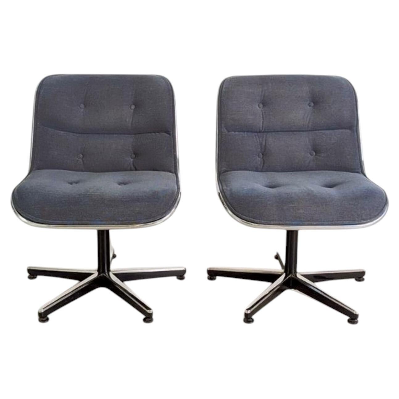 2er Set Charles Pollock Executive chair Sessel Knoll Intenational