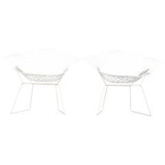 2er Set Diamond chairs Knoll Harry Bertoia Design Gartenstuhl