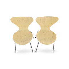 2er Set Fritz Hansen Serie 7 Stühle Midcentury hell Arne Jacobsen