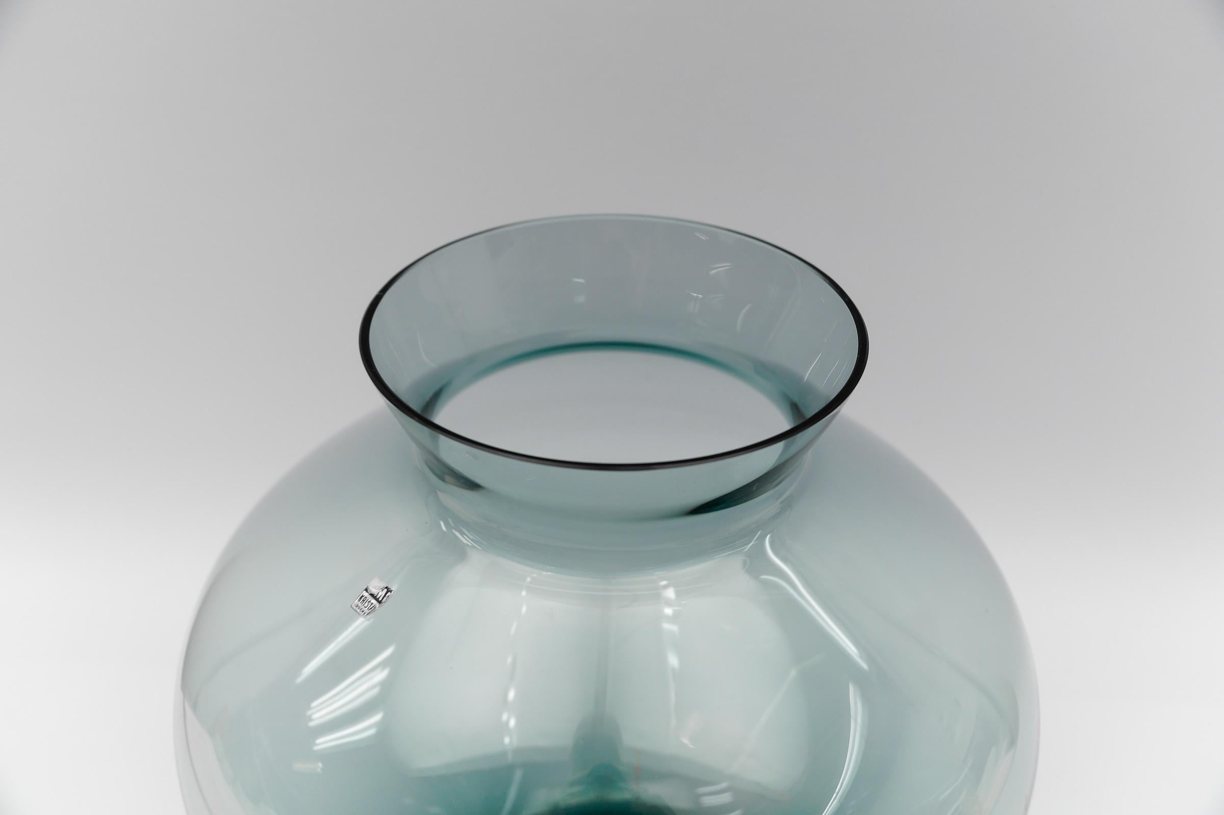 2er Set Herzvasen Turmalin Blau von Wilhelm Wagenfeld für WMF, 1960er in vendita 1