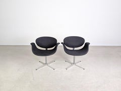 2er Set Kleine Tulpe Sessel Artifort Pierre Paulin 1970 schwarz