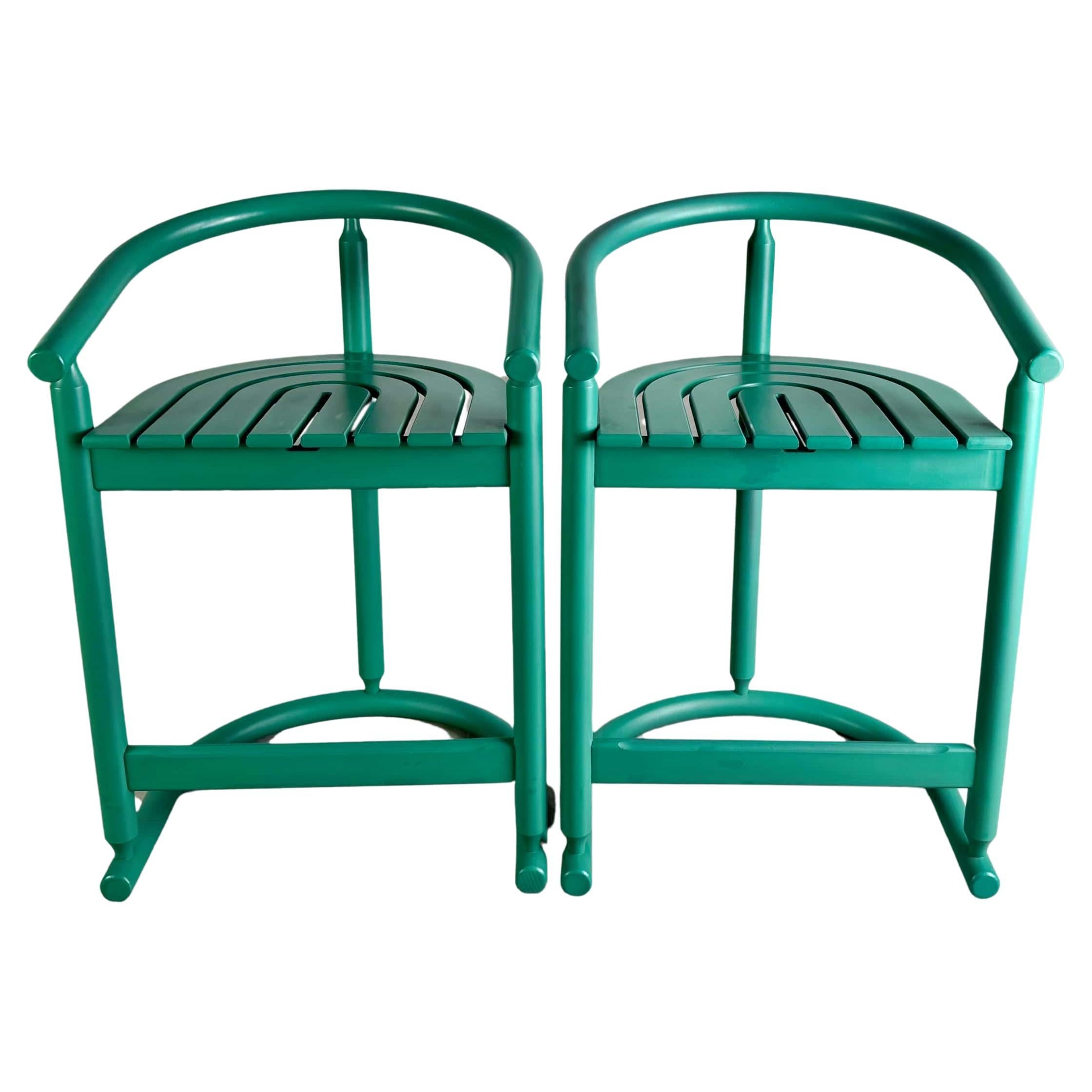 2er Set Manufaktur Allmilmö Hocker Josef Hoffmann Barhocker Stuhl