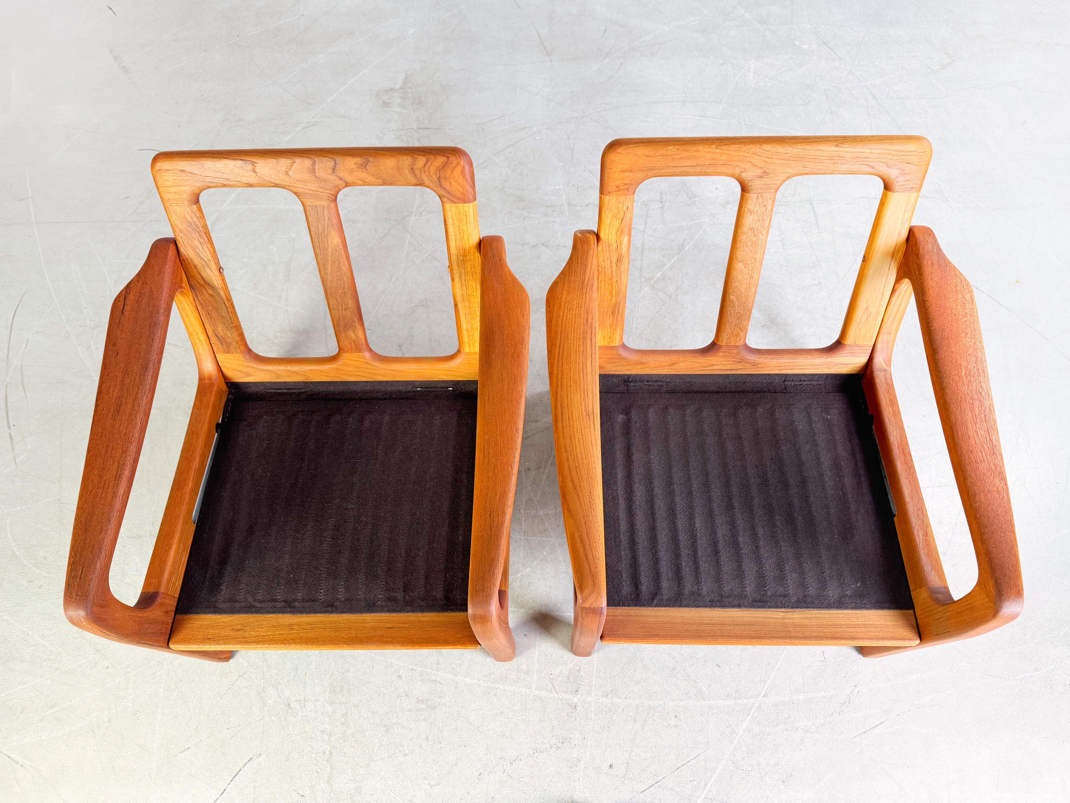 2er Set Midcentury Sessel Juul Kristensen Teak Vintage danish For Sale 3