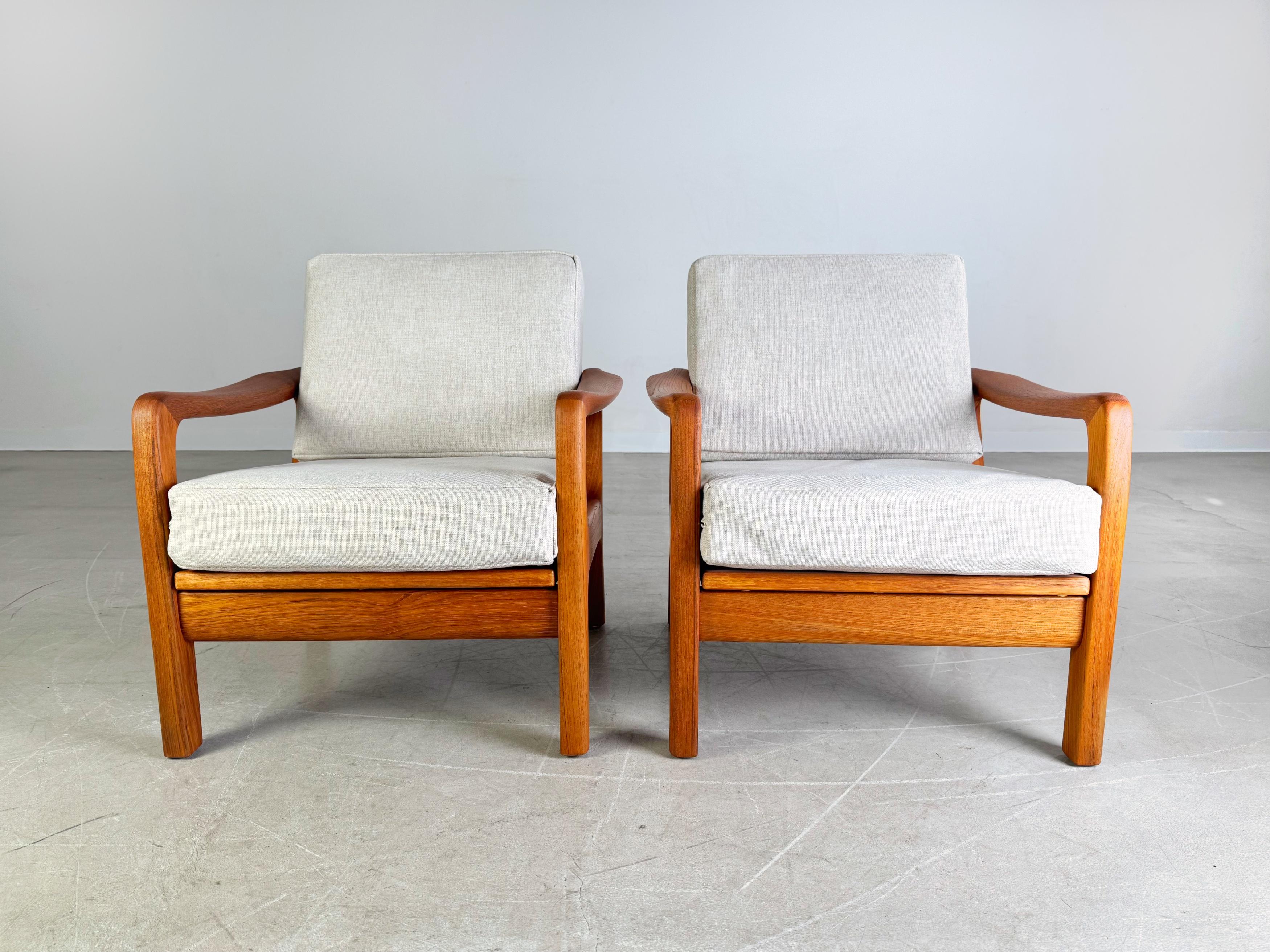 Danish 2er Set Midcentury Sessel Juul Kristensen Teak Vintage danish For Sale
