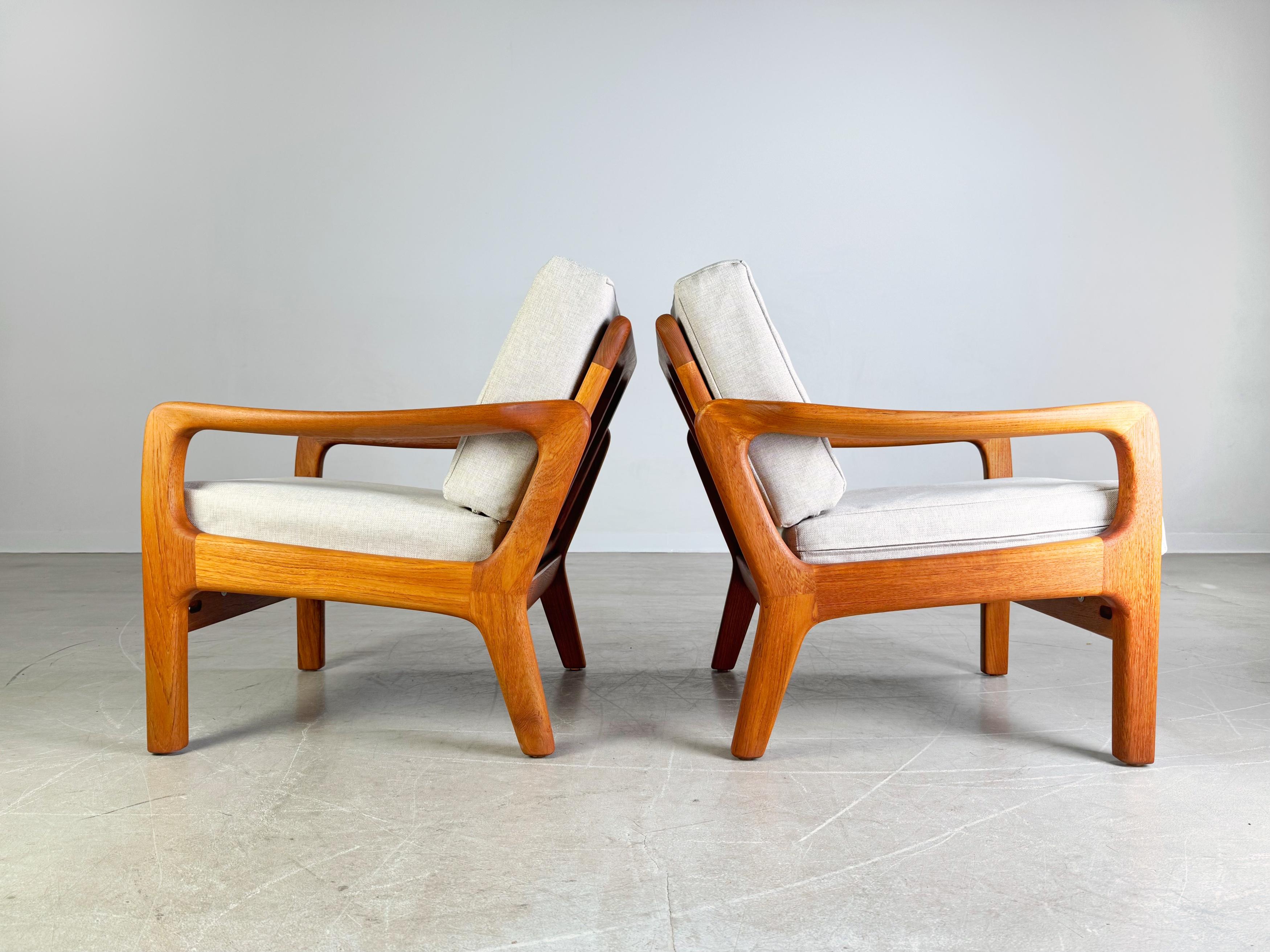 2er Set Midcentury Sessel Juul Kristensen Teak Vintage danish In Good Condition For Sale In Berlin, DE