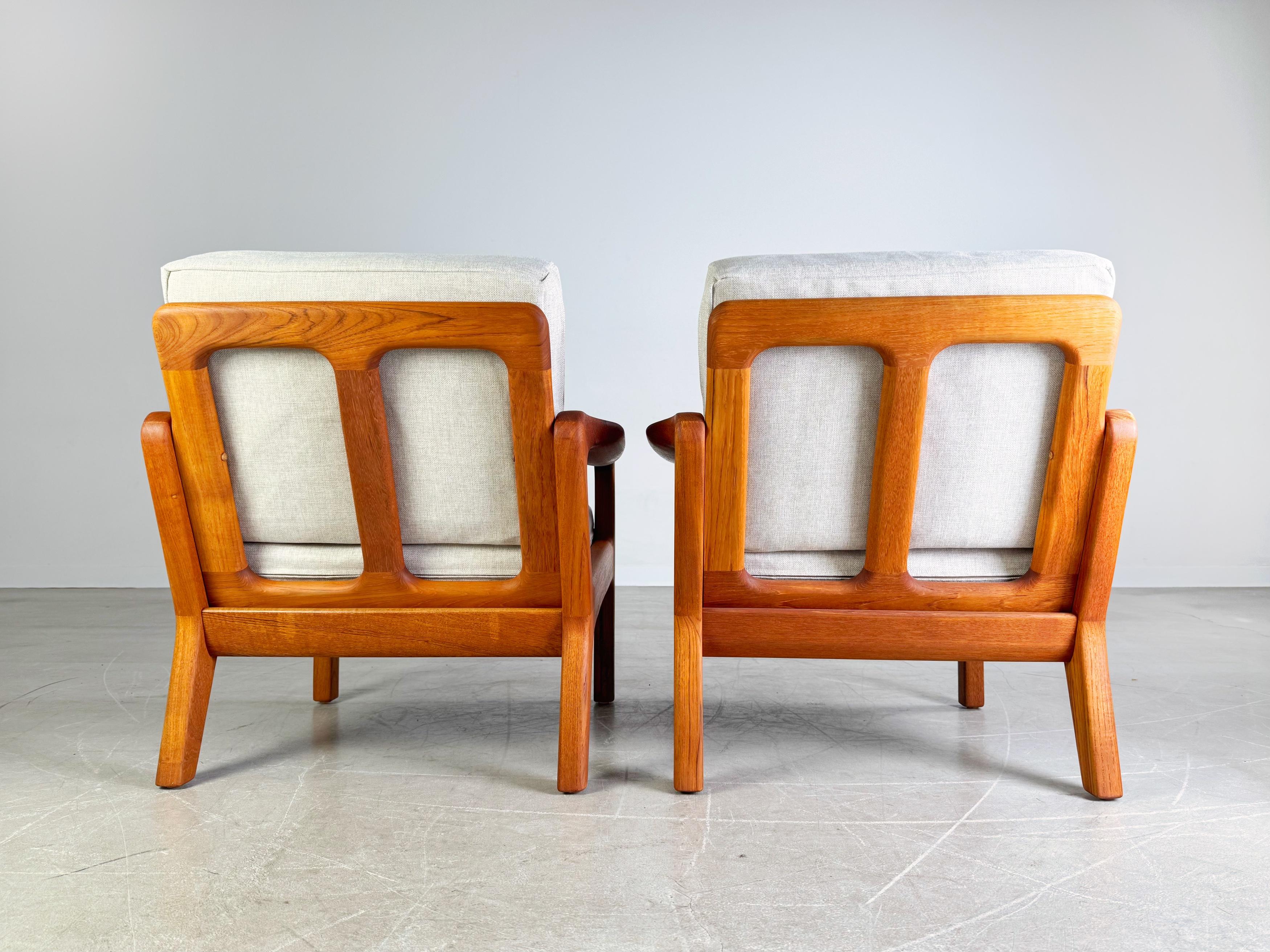 Mid-20th Century 2er Set Midcentury Sessel Juul Kristensen Teak Vintage danish For Sale