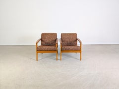 2er Set Midcentury Sessel Vintage Easy chair Nussbaum 1970