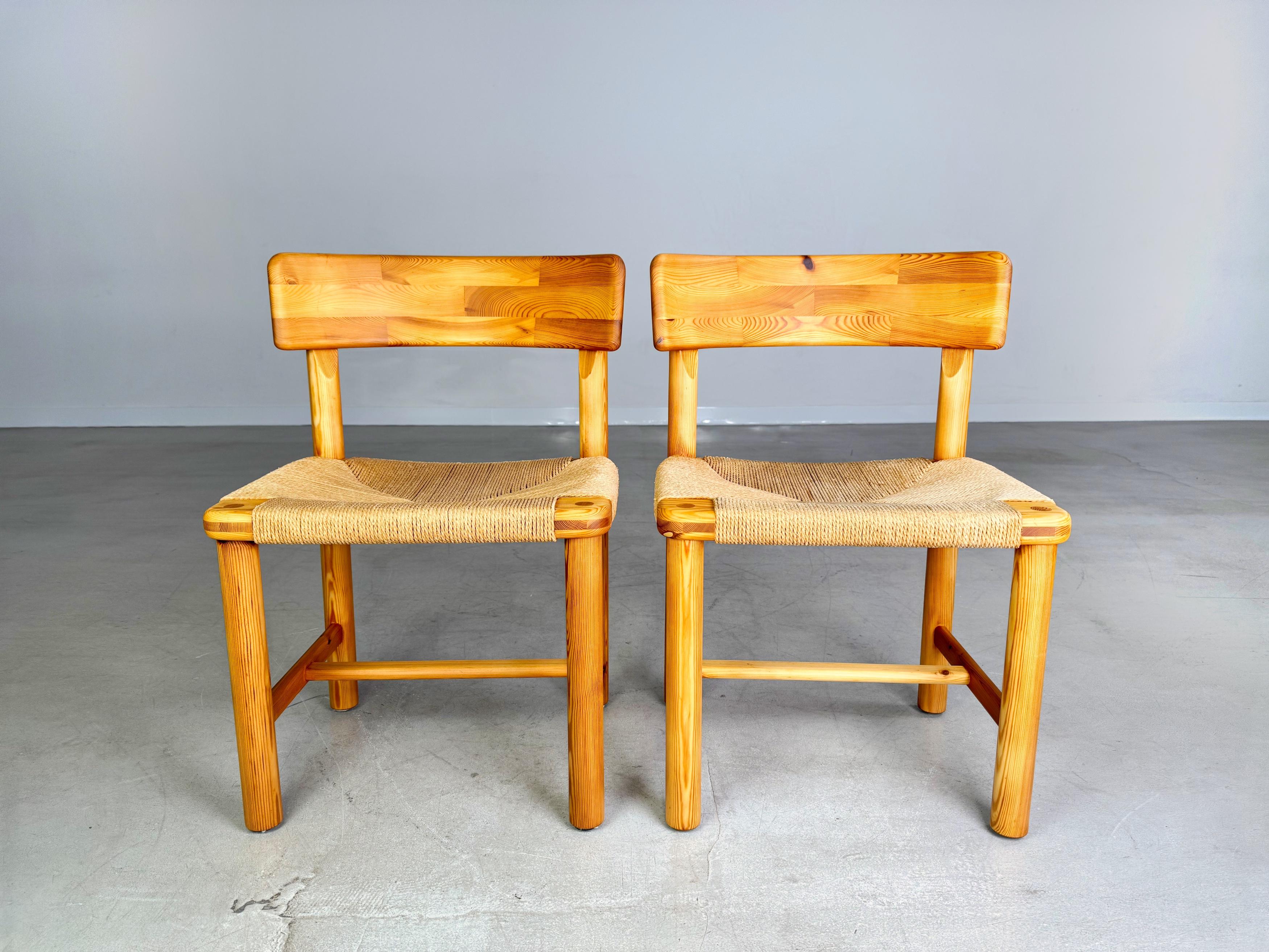 2er Conjunto Mediados de Siglo Stuhl Hirtshals Savvaerk Rainer Daumiller Kiefer Danés en venta