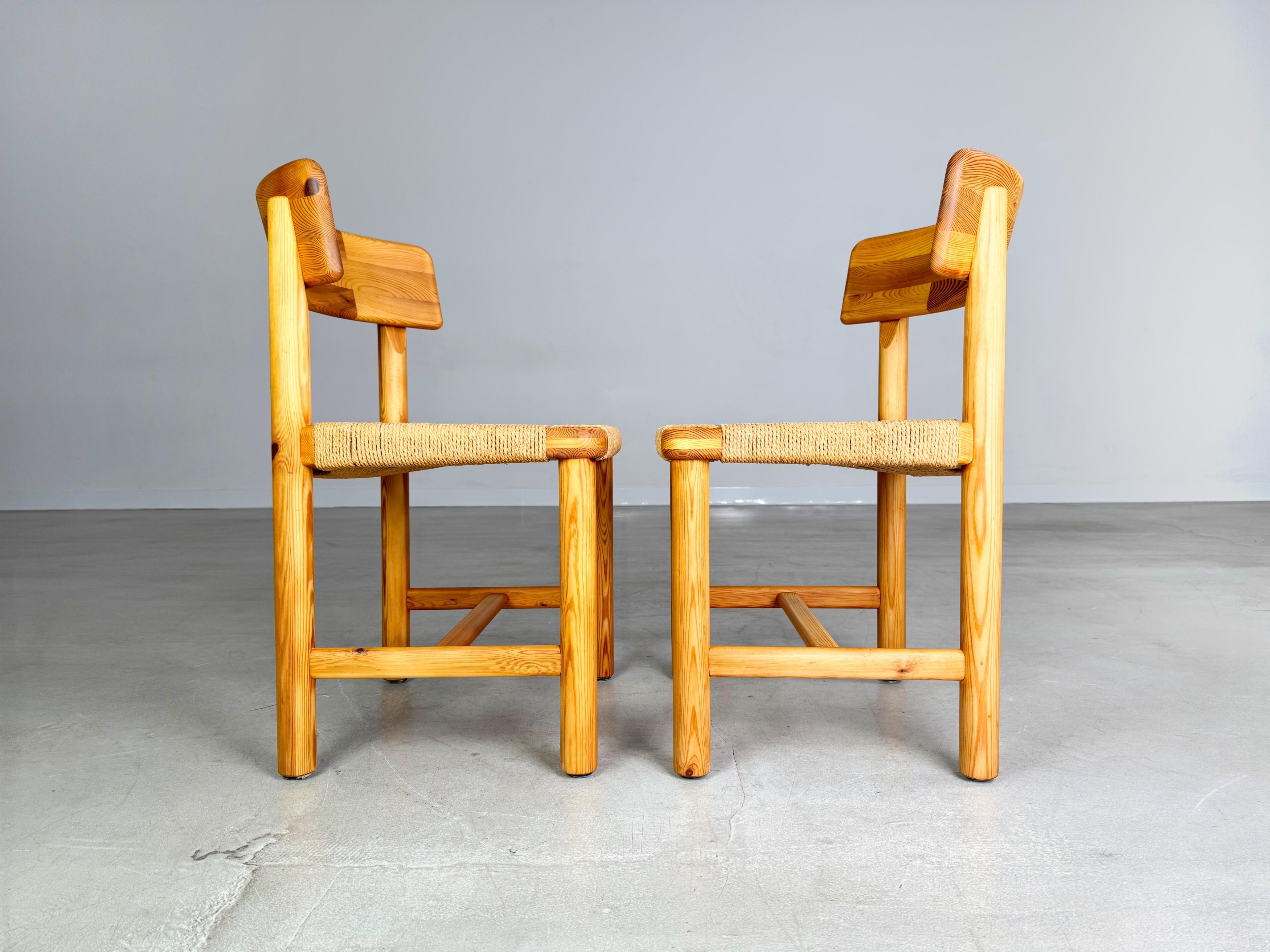 2er Conjunto Mediados de Siglo Stuhl Hirtshals Savvaerk Rainer Daumiller Kiefer en venta 1