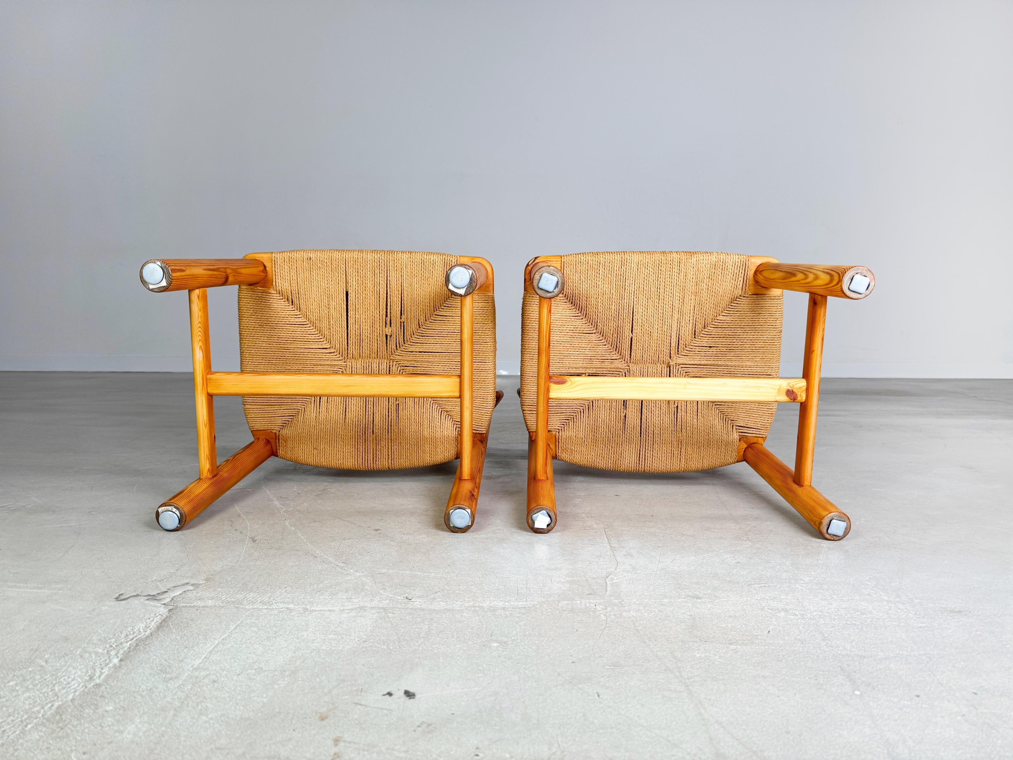 2er Conjunto Mediados de Siglo Stuhl Hirtshals Savvaerk Rainer Daumiller Kiefer en venta 2