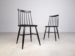 2er Set Midcentury Stuhl Ilmari Tapiovaara Vintage Holzsprossen schwarz