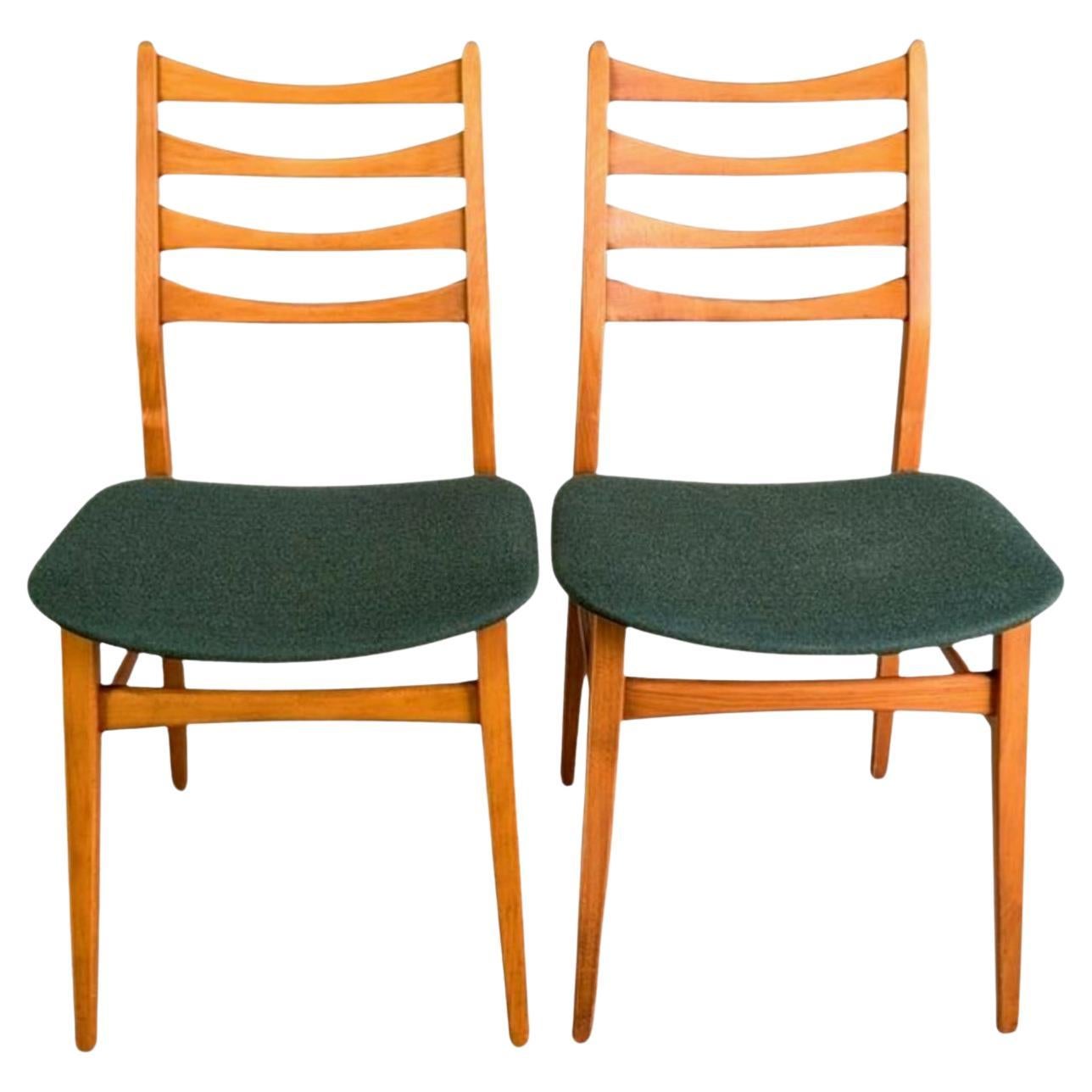 2er Set Midcentury Stuhl Vintage Buche 1960 Design Esszimmerstuhl im Angebot