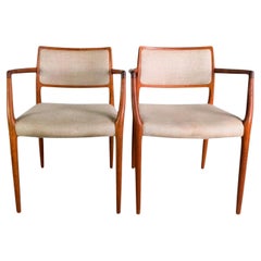 2er Set Niels Moller Armlehnstuhl JL Møller Møbelfabrik Modell 80