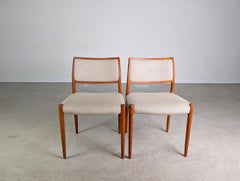2er Set Niels O Moller Stuhl JL Møller Møbelfabrik Modell 80 teak