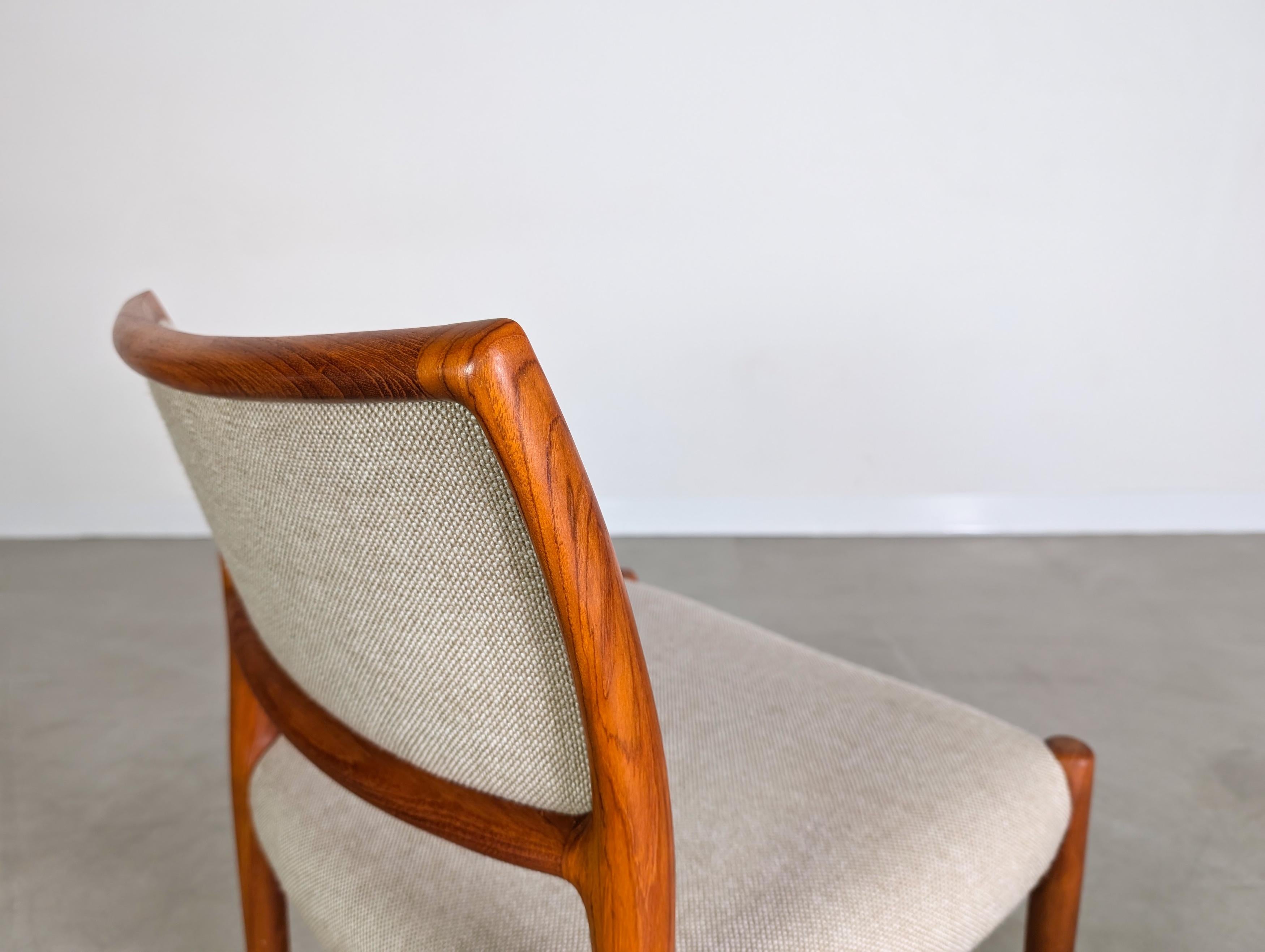 Mid-20th Century 2er Set Niels O Moller Stuhl JL Møller Møbelfabrik Modell 80 teak For Sale