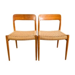 2er Set Niels O Moller Stühle Modell 77 J.L. Møllers danish teak