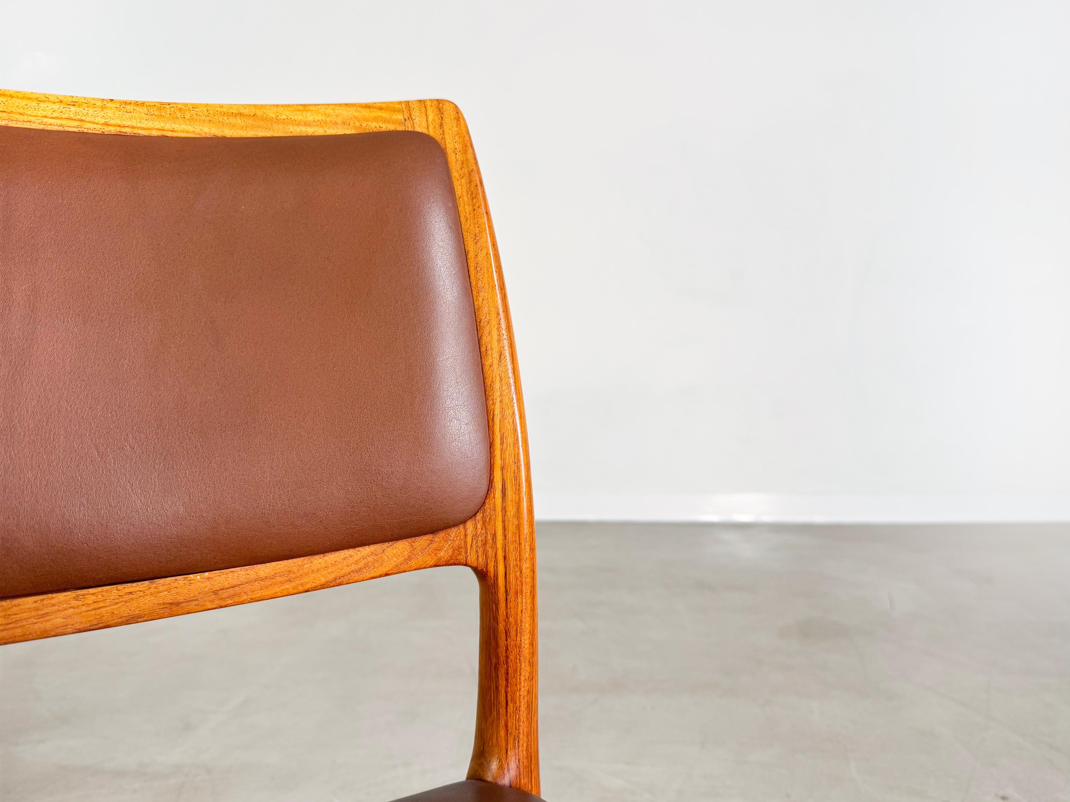 2er Set Niels Otto Møller Stühle Midcentury Model 80 Palisander For Sale 1