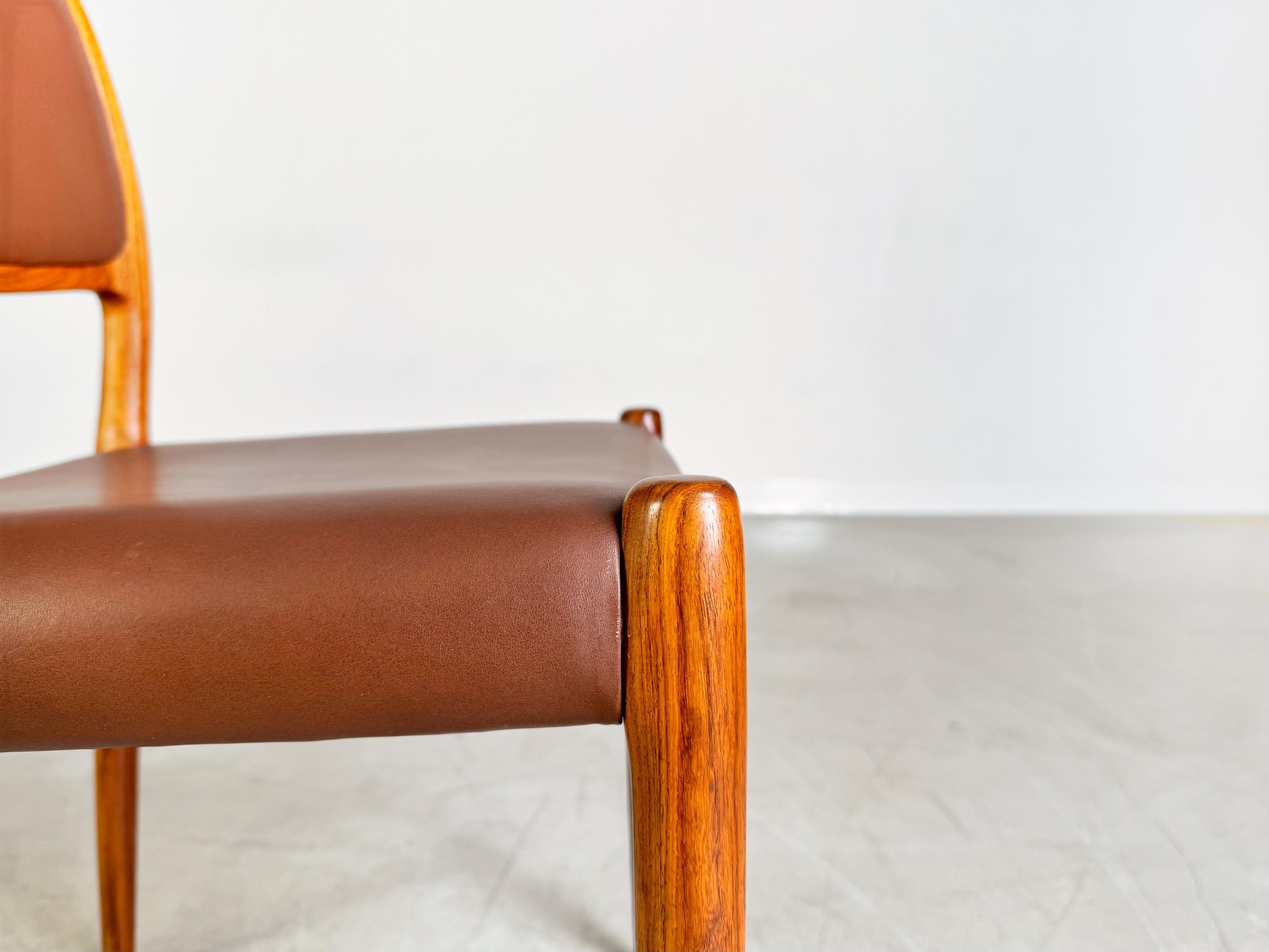 2er Set Niels Otto Møller Stühle Midcentury Model 80 Palisander For Sale 2