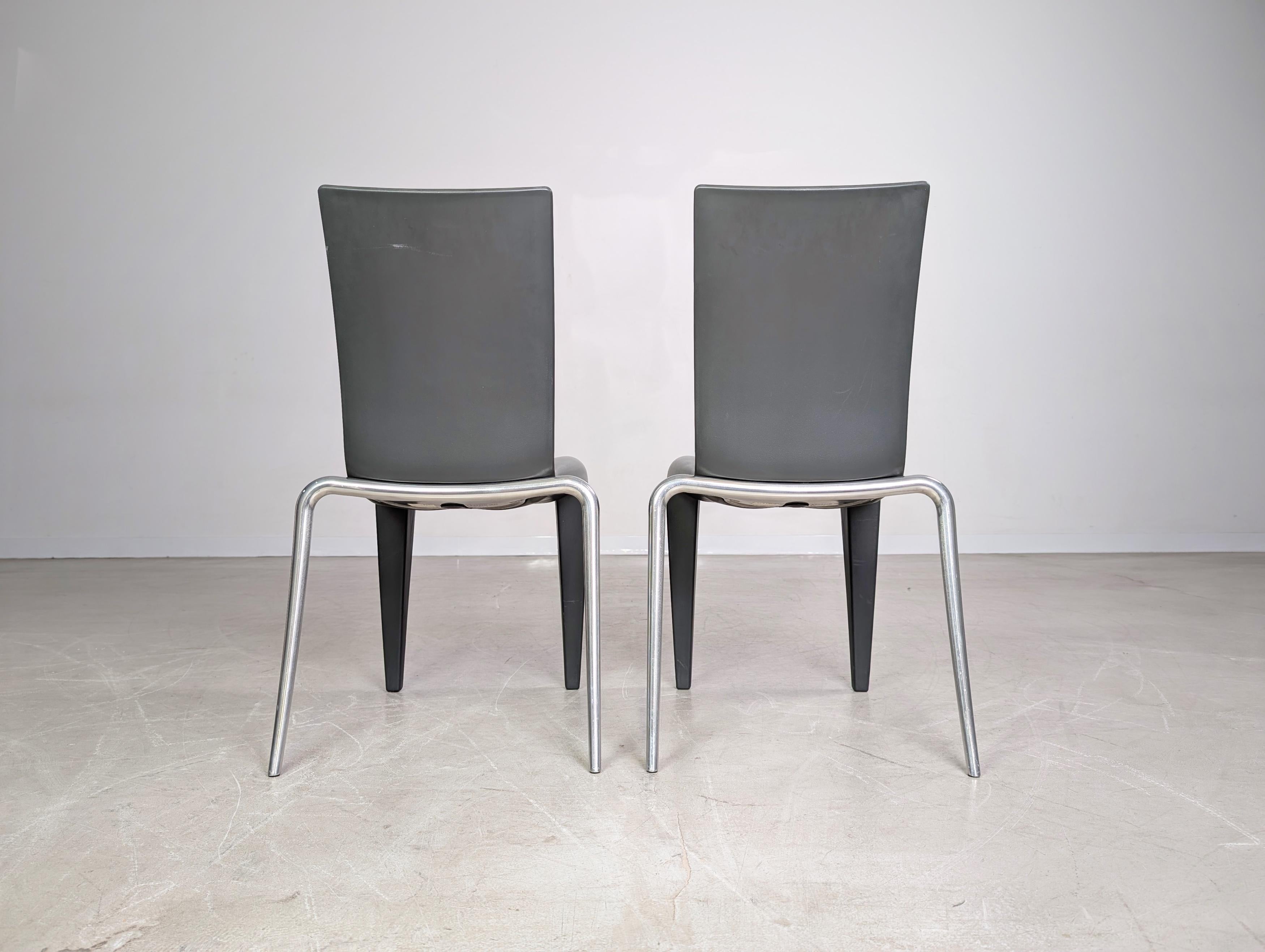 Metal 2er Set Original Louis 20 Stühle Vitra Phillipe Starck 1990er Design For Sale
