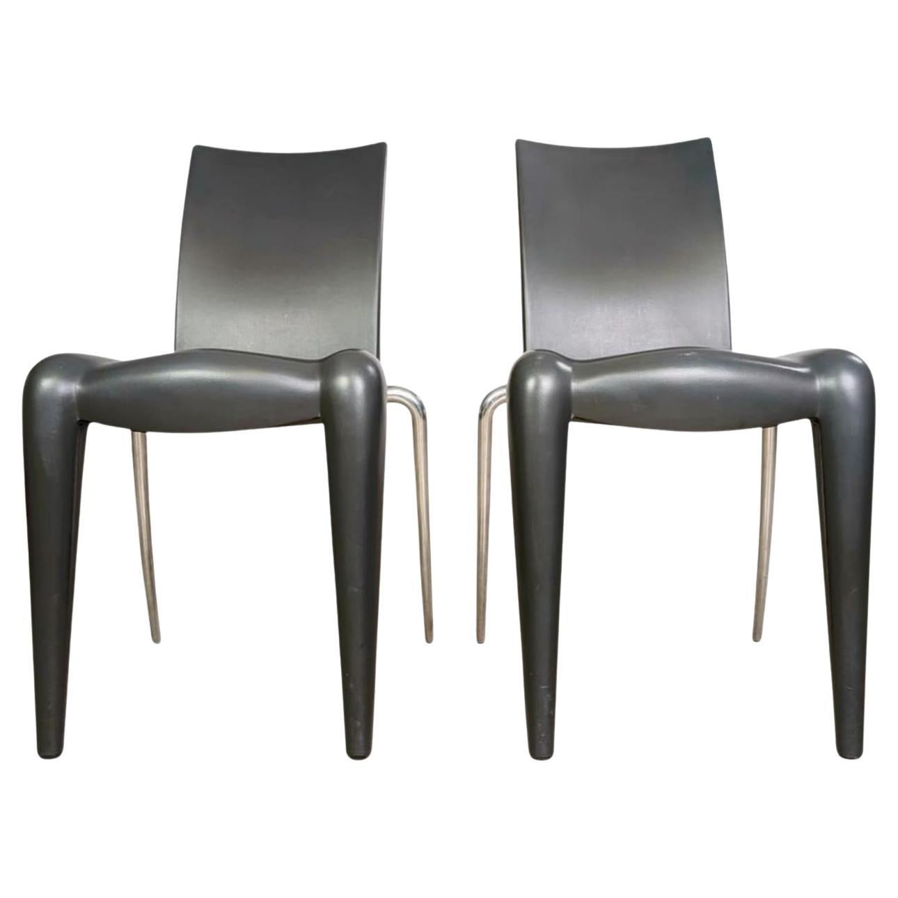 2er Set Original Louis 20 Stühle Vitra Phillipe Starck 1990er Design For Sale