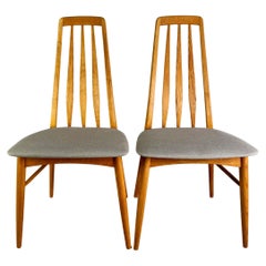2er Set Original Midcentury Niels Koefoed Stühle Hornslet Eiche Vintage